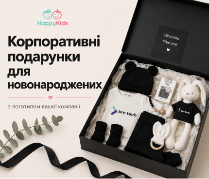 Корпоративні подарунки для новонароджених з логотипом 