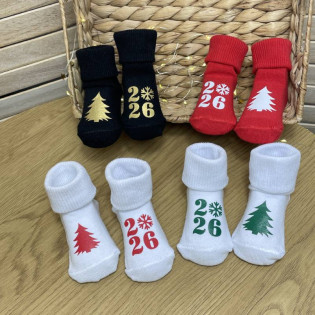 Носочки новогодние для малышей год 2026 0-1год