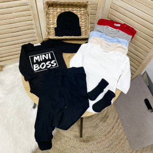 Бодік хлопчику з написом "mini BOSS"