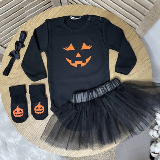 Боді для дівчинки на Хелловін “Гарбузик”