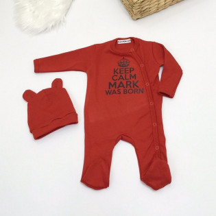 Чоловічок-сліп новонародженому оригінальний "KEEP CALM" іменний