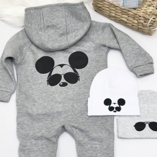 Комбінезон дитячий з малюнком "Міккі в окулярах"