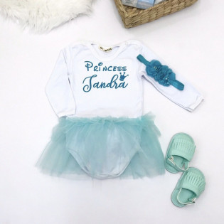 Боді іменній дівчинці з фатином "Princess Disney" 2025