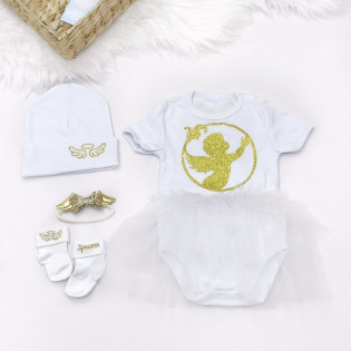 Хрестильний набір "Янголятко" гліттер з боді з фатином