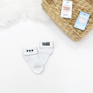Шкарпетки для малюків іменні із зірочками