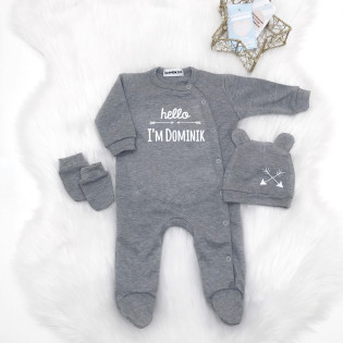 Сліп іменний "hello I am" зі стрілочками