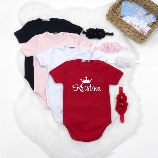 Боді з іменем і короною