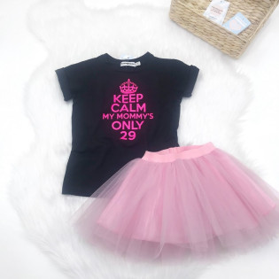 Футболка з оригінальним привітанням для мами "Keep calm my mommy's only..."