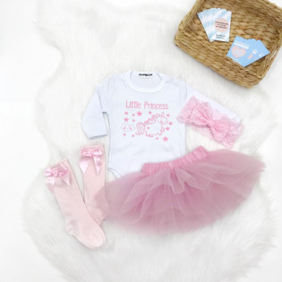 Боді дівчинці з написом "Little Princess" єдиноріжка