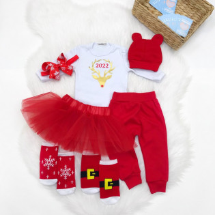 Боді новорічний дитячий золотий олень 2026