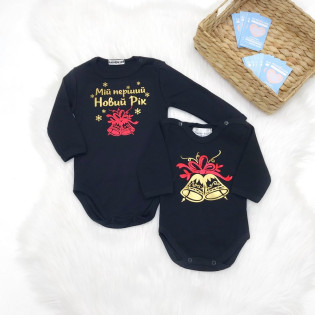 Боді дитячий новорічний "Дзвоники"