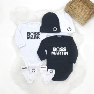 Боді для хлопчика в стилі Бос молокосос іменний