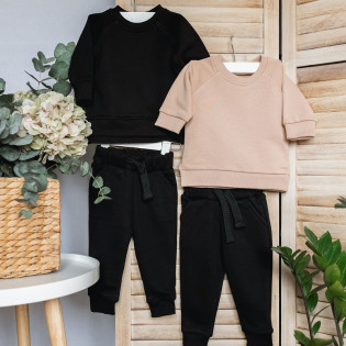 Світшот базовий однотонний для хлопчика із заниженою спинкою