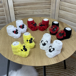 Шкарпетки махрові Мінні святкові для дівчинки новонародженої  0-6 міс