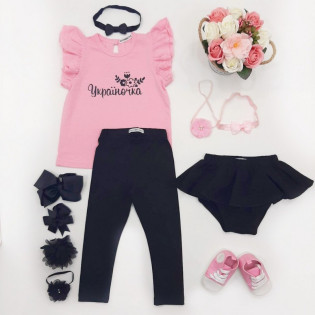 Футболка дівчинці з крильцями і написом Україночка