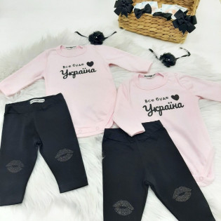 Боді для дівчинки з написом "Все буде Україна"