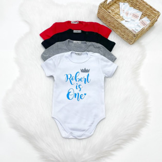 Боді на перший день народження хлопчику - One з іменем