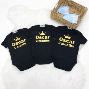 Боді з іменем і короною для фото по місяцях