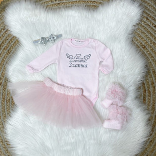 Комплект для дівчинки з іменем "Янголятко" гліттер