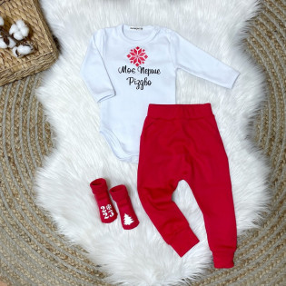 Комплект дитячий новорічний "Моє перше різдво" вишиванка