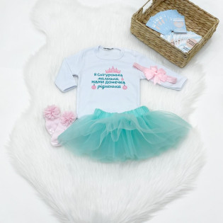 Комплект новогодний малышке "Я снігуронька маленька"