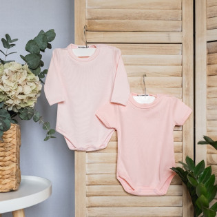 Боді дитячий базовий рожевий однотонний
