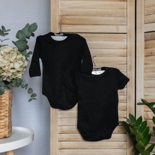 Боді дитячий базовий чорний однотонний