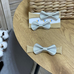 Бантик перламутр новонародженій дівчинці  0-1 рік