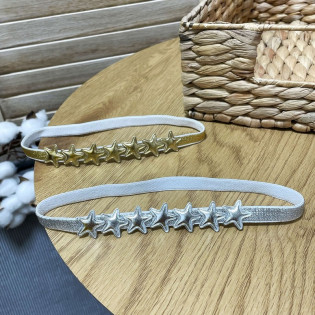 Бантик пов'язка з зірочками дівчинці  0-1 рік