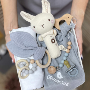 Подарунковий бокс новонародженому з гризунцем