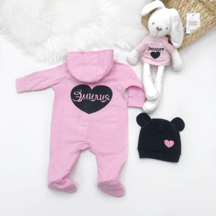 Комбінезон дитячий з іменем в сердечку