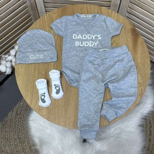 Боді дитячий з написом Daddy's Buddy