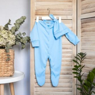 Комплект для новонародженого з шапочкою голубий