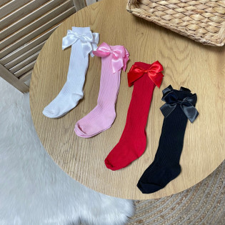 Гольфи-гетри з бантиком для дівчинки новонародженої  6-12 міс