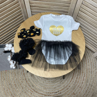 Боді дівчинці з фатином "Люблю татка"