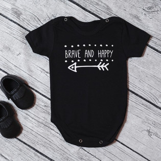 Боди для новоржденого "Brave and happy"