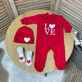 Чоловічок-сліп для новонародженого з написом "LOVE"