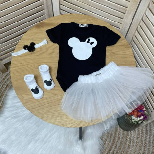 Боді дівчинці з малюнком силует "Мінні маус"