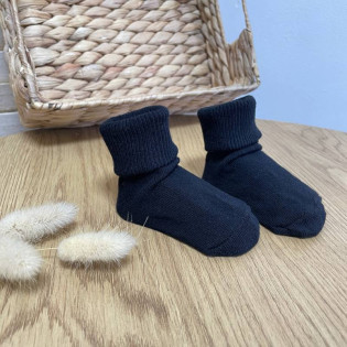 Шкарпетки новонародженому чорні однотонні 0-1 рік