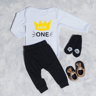 Бодік дитячий з написом "I am wild ONE"