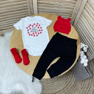 Комплект хлопчику з прикольним написом "Тут була бабуся"