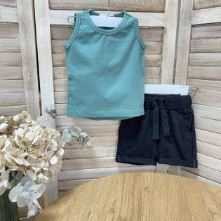 Комплект літній хлопчику майка+шорти 0-1рік