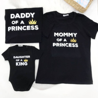 Набір сімейних футболок з короною "Royal Family"