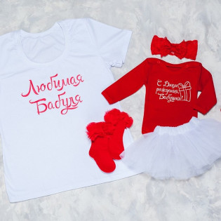 Футболка з написом для бабусі "Улюблена бабуся"