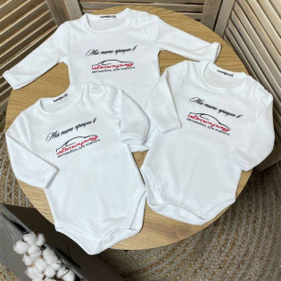 Боди новорожденному с логотипом компании