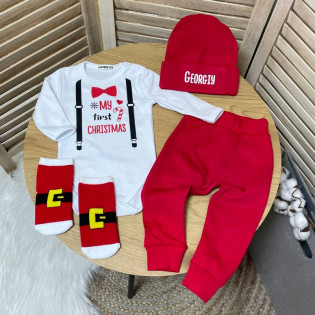 Боді різдвяний хлопчику з надписом "My first Christmas"