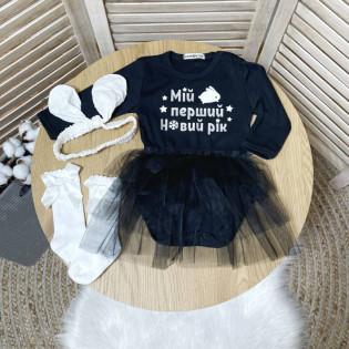 Боди-платье для девочки "Мой первый Новый год" с символом года