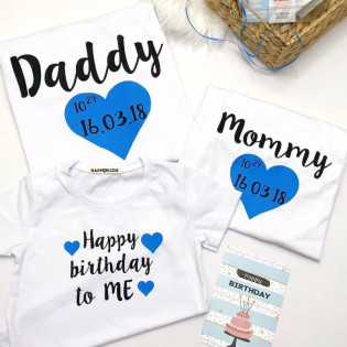 Набір сімейних футболок "Серце часу: пам’ятні дати"