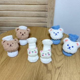 Теплі шкарпетки з іграшкою для малюка