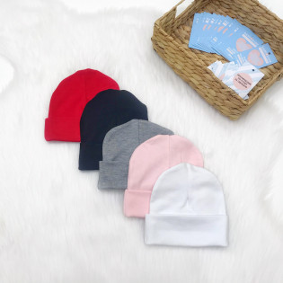 Базова шапочка з відворотом бавовняна